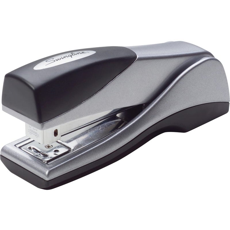 ACCO Brands Swingline Stapler  25 Sheet Capacity  Optima Grip  Jam Free  Compact  Ergonomic Cushion Grip  Metal  Silver (S7087816B) - Image 1